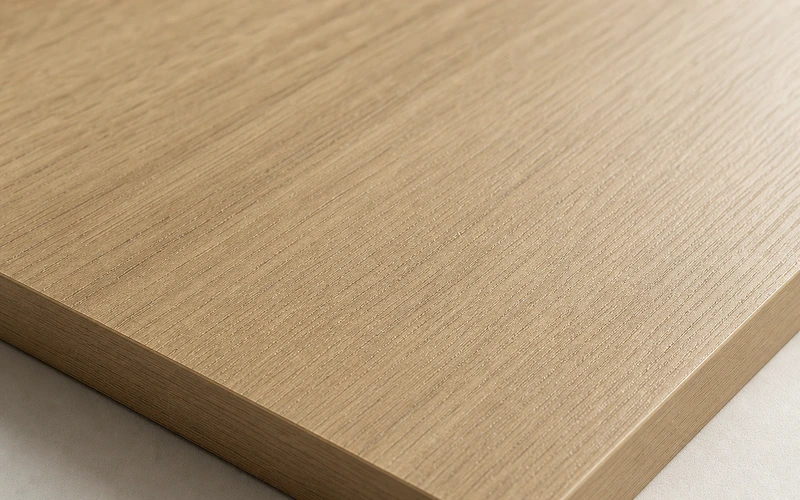 Melamine surface finish in detailed close up shot