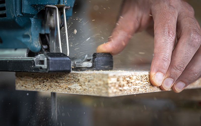 cutting wood board