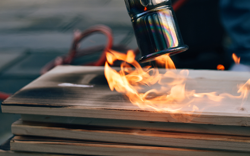 Fire retardant FR MDF panel in safety testing