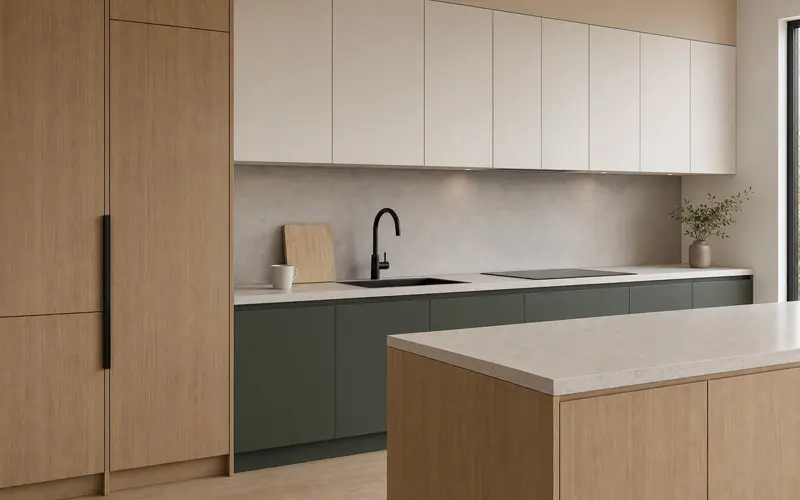 Melamine board used in modern kitchen cabinet doors